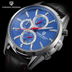 PAGANI Дизайн для мужчин часы Мода синий цифровой хронограф кварцевые часы для мужчин Спорт Бизнес часы