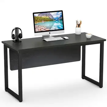 

Tribesigns Computer Desk, 55" Modern Simply Office Desk Computer Table Study Writing Desk Workstation for Home Office, Black