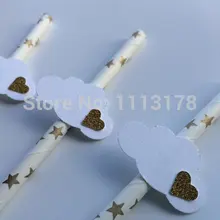 Новые Пользовательские серебряные блестящие маленькие звезды полосатая бумага соломинки деревенская свадьба, помолвка, день рождения, детский душ, соломинки для чайной вечеринки
