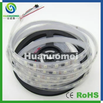 

High quality 60leds/m DC12V IC chip color change RGB SMD5050 led pixel strip light