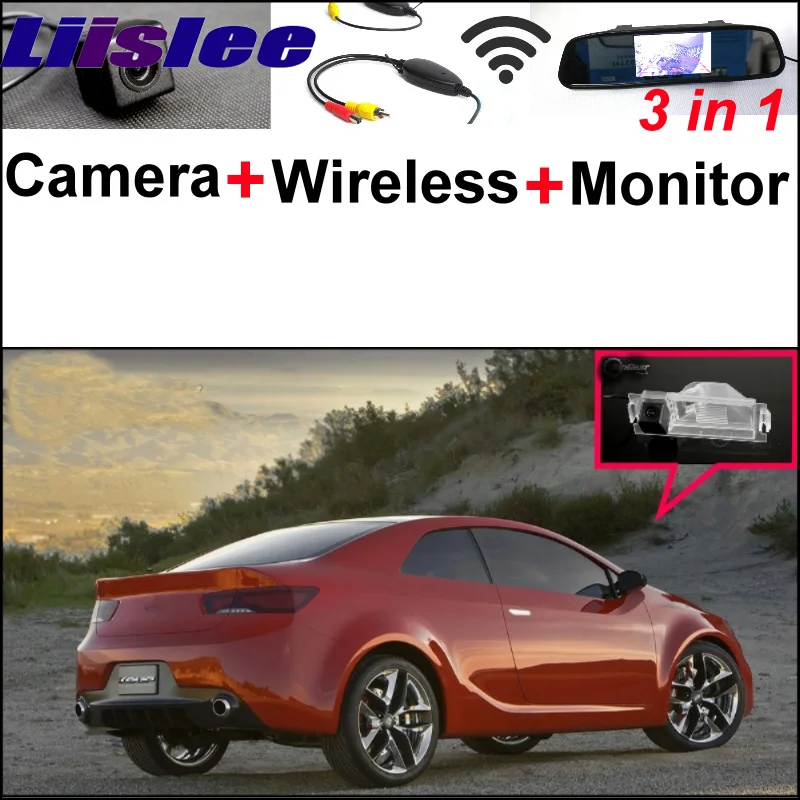 

For KIA Shuma Coupe 2011~2016 3 in1 Special Rear View Camera + Wireless Receiver + Mirror Monitor Easy DIY Backup Parking System
