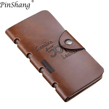 

PinShang Men Wallets PU Leather Wallet Trifold Card Holder Retro Handbag Purses and Wallets for Men Wallet Men ZK50