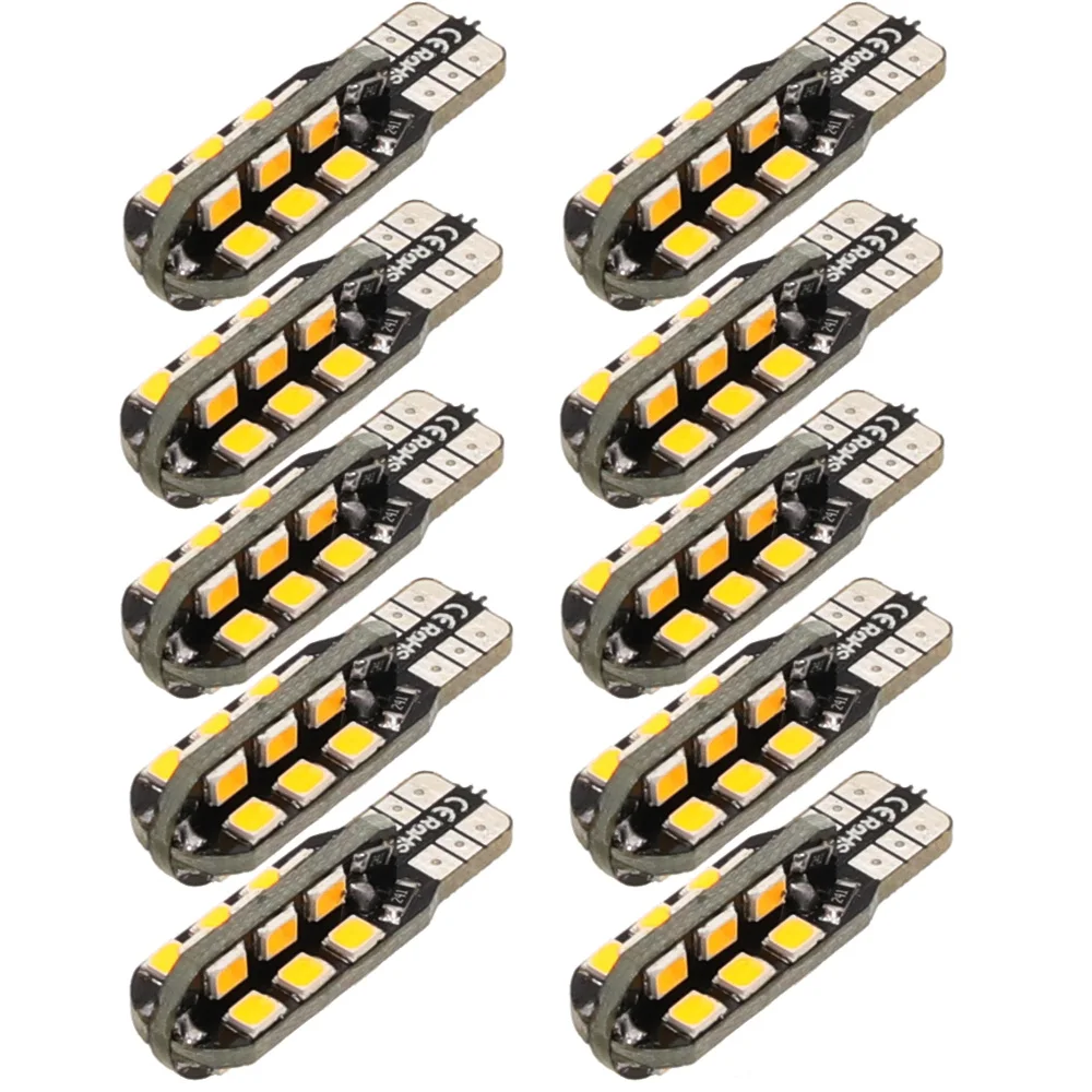 10 шт./лот T10 194 168 2835 24SMD с CAN BUS работающего на постоянном токе 12 В 24 Led теплый белый