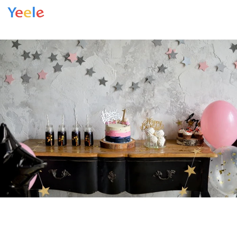 

Yeele Birthday Backdrops Cake Desk Balloons Dinner Portrait Children Photography Backgrounds Customized For The Photo Studio