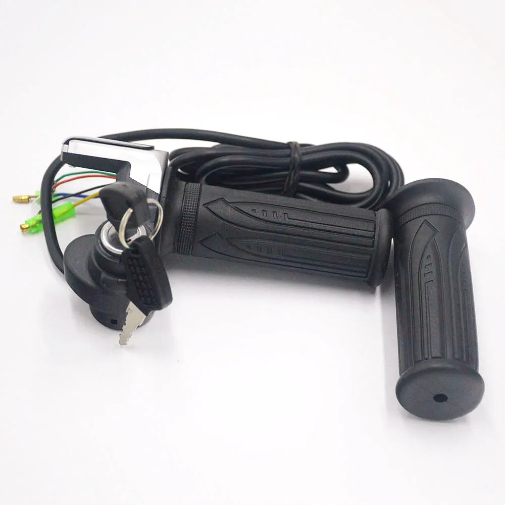 Excellent 24V 36V 48V ebike twist throttle with LCD battery display and key lock for e-bike electric scooter accelerator 1