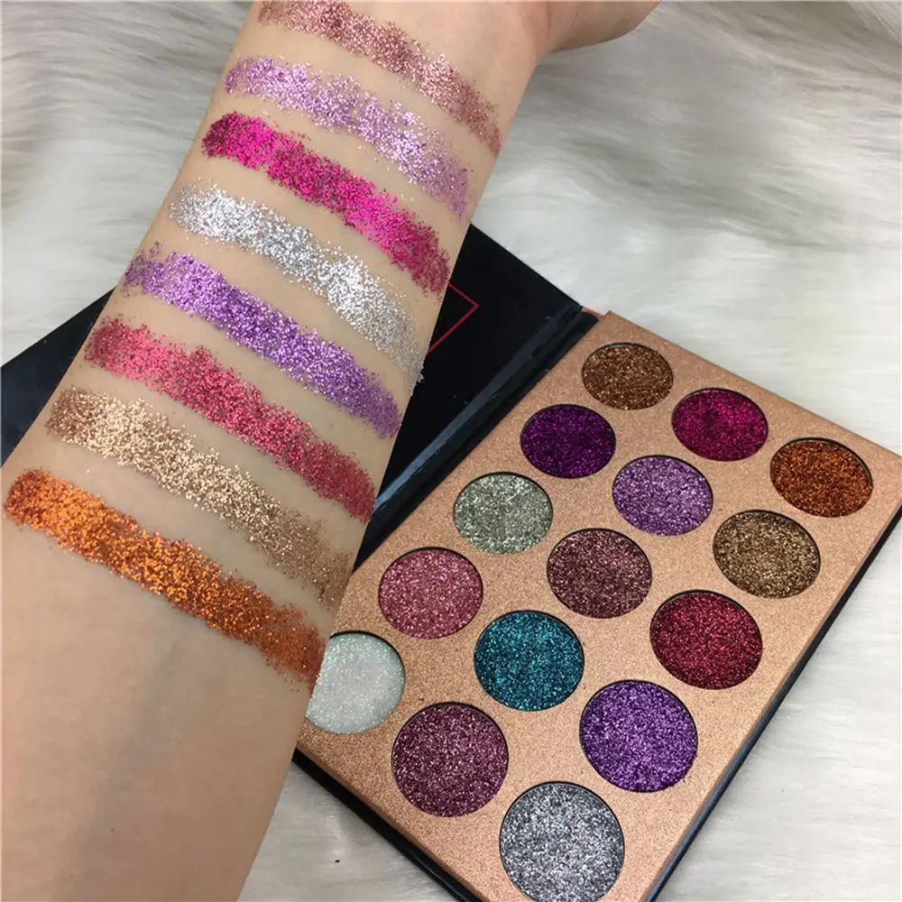

Beauty Glazed Glitters Diamond 15 Colors Eye Shadow Pallete Ultra Pigmented Makeup EyeShadow Easy to Wear Shimme shine Maquiagem