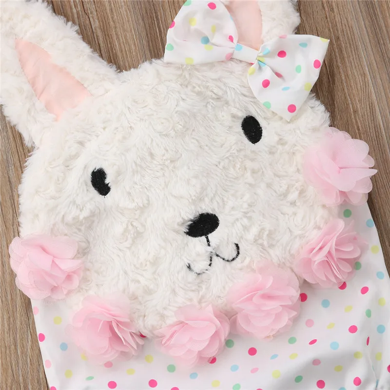 Emmababy/модный костюм для новорожденных девочек на лето с кроликом из