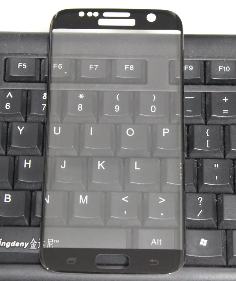 S7 EDGE TEMPERED GLASS BLACK