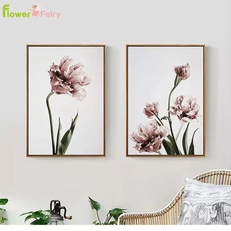Classical Flower Canvas Painting Plant Nordic Poster Picture Posters Living Room Wall Art Pictures Print Home Decor Unframed
