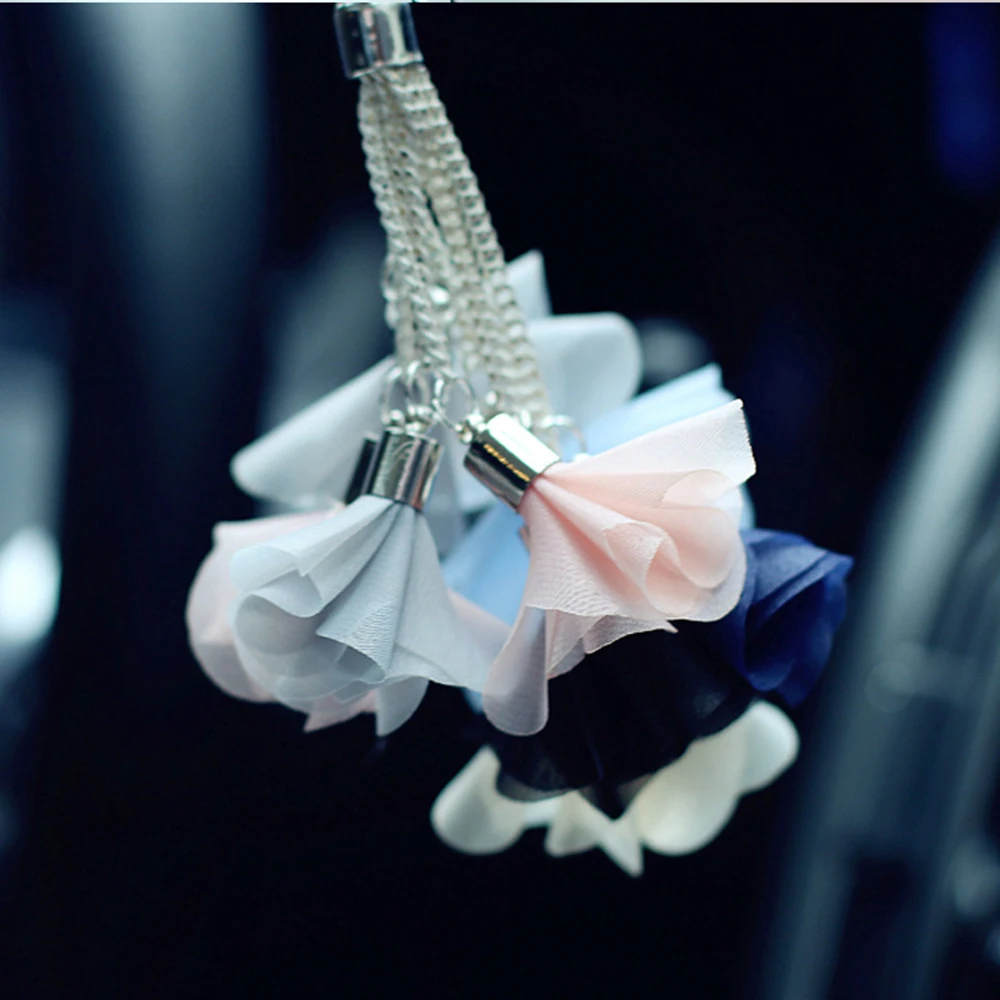 Шикарный автомобильный кулон роскошный со стразами шар Авто зеркало заднего вида автомобиля Висячие Аксессуары для девочек Декор интерьера автомобиля ОРНАМЕНТ