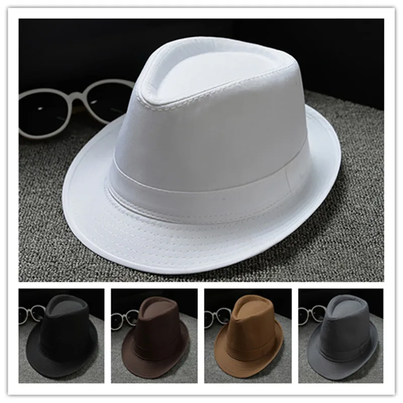 

British Style Men And Women Pure Neutral Color Jazz Hat Couple Models Fedoras