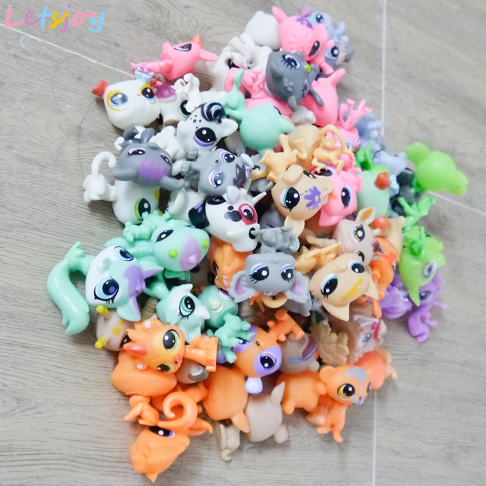 

letsjoy 10-30pcs great dane deer littlest dolls toys for children mini pet pony horse Cute pet Cat shop action figure squishy