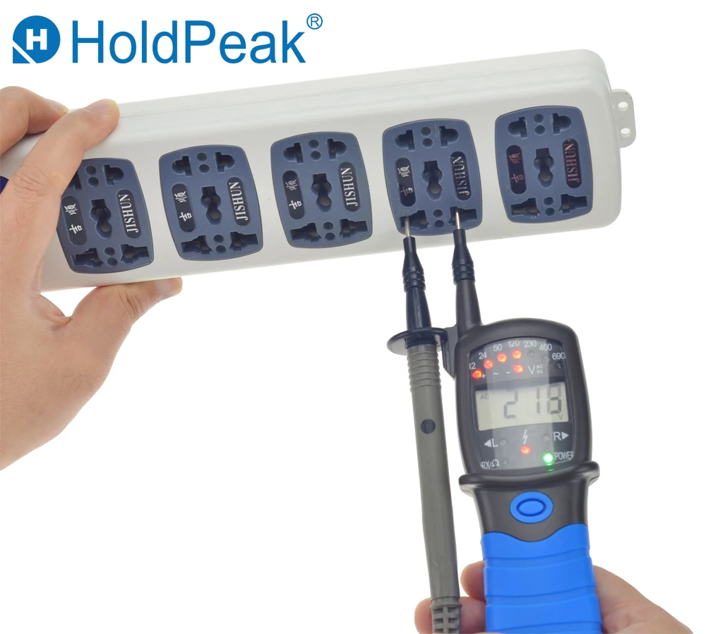 HoldPeak электронный тестер напряжения ЖК дисплей автоматическое отключение