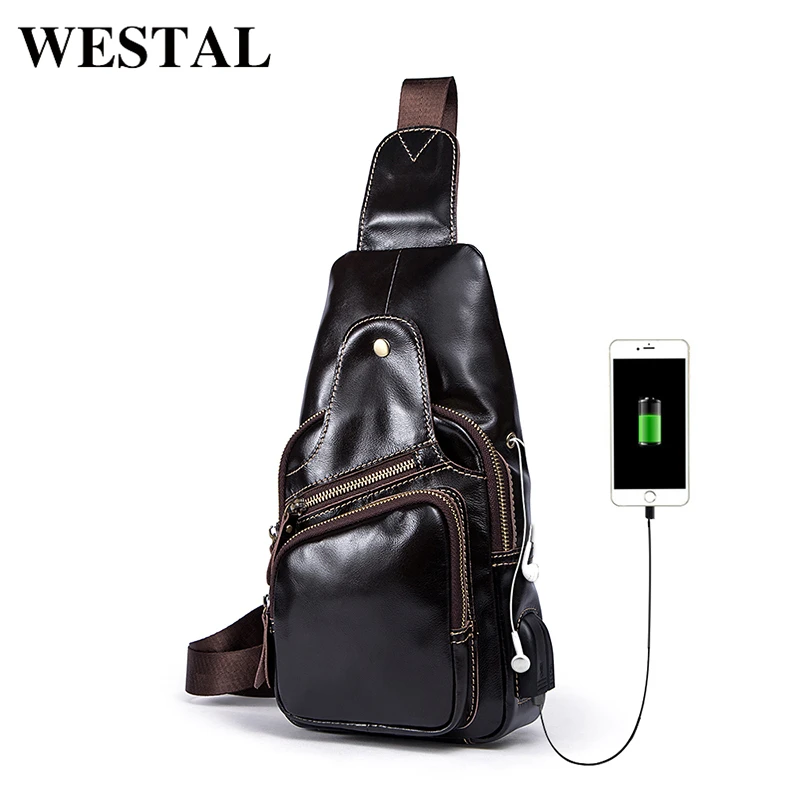 Genuine Leather Mens Sling Bag Single Shoulder Bag Men Chest Pack Messenger Crossbody Bag for Man Genuine Leather Mens Sling Bag Single Shoulder Bag Men Chest Pack Messenger Crossbody Bag for Man