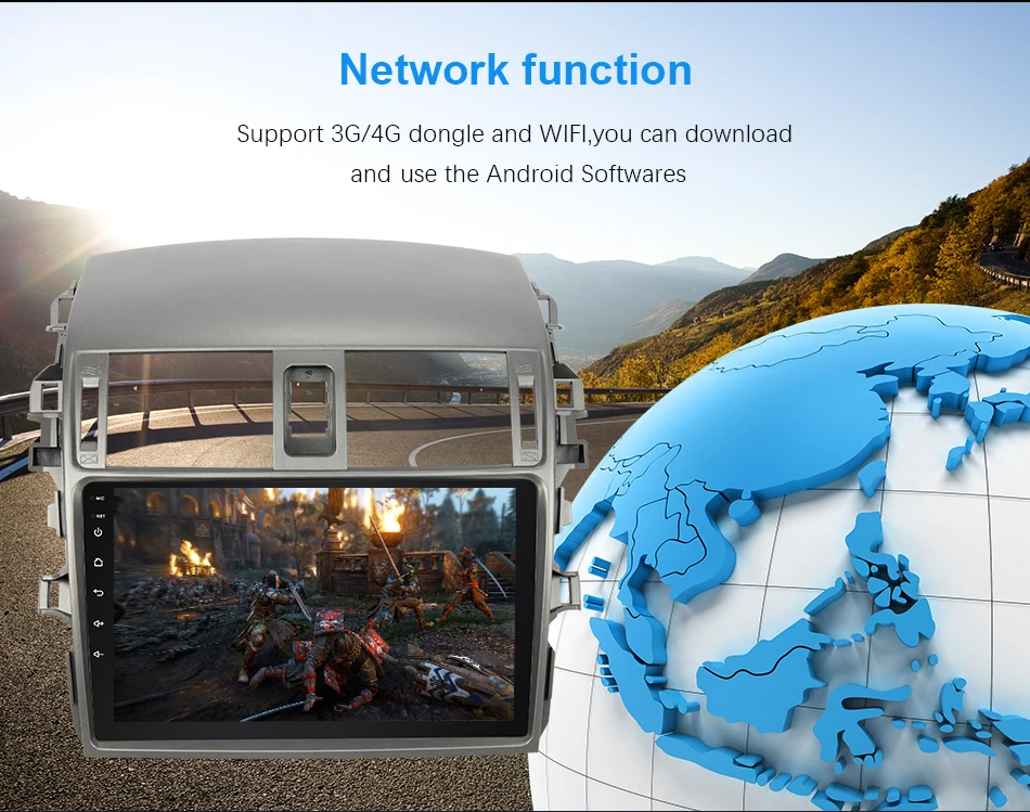 Perfect Eunavi 4G+64G  6 core android 9.0 car dvd for Toyota Corolla E140/150  2007-2011 multimedia car radio gps navi PX6 Radio WIF 13