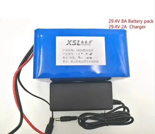 

New 24V 8Ah 7S4P 18650 Battery li-ion battery 29.4v 8000mAh electric bicycle moped /electric/lithium ion battery pack+2A Charger