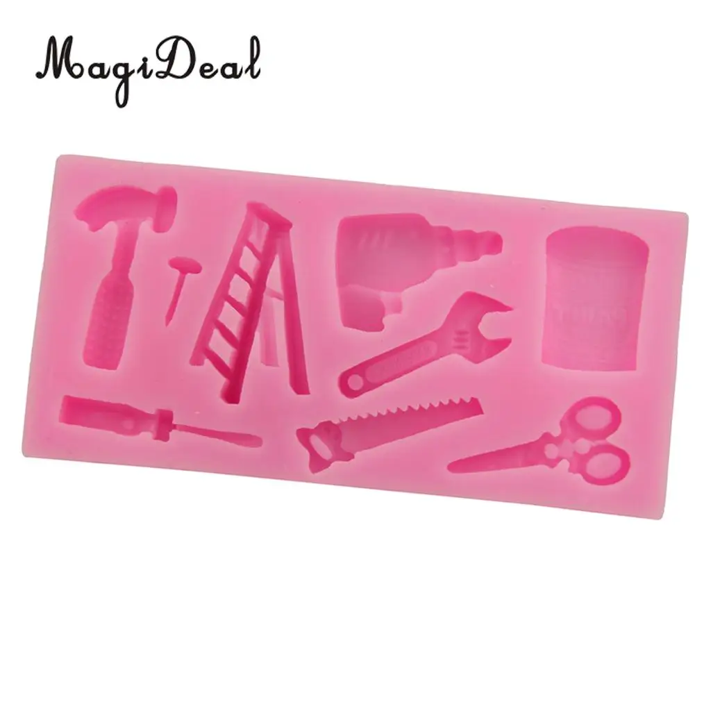 Silicone DIY Novelty Electrician Hardware Tools Fondant Cake Molds Candy Chocolate Decorating Mould Kitchen Baking Tool