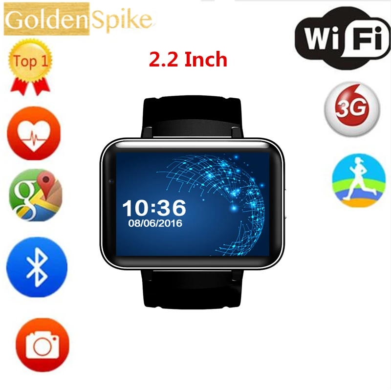 

Original DM98 Smart Watch MTK6572 Android 5.1 3G Smartwatch 900mAh Battery 512MB Ram 4GB Rom Camera Bluetooth GPS Smart Watch