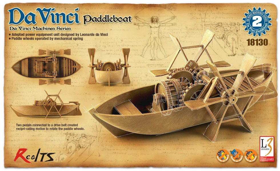 RealTS Academy 18130 Paddleboat Da Vinci машины серии пластиковый модельный комплект