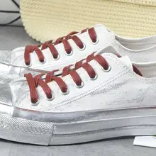 Туфли на плоской подошве со стразами в Корейском стиле «сделай сам»; грязная обувь в стиле ретро; белые туфли со шнуровкой; Роскошные повседневные туфли-светильник; женская обувь