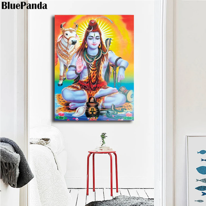 Shiva Portrait индийская религия холст картины печать картина постер на стене для
