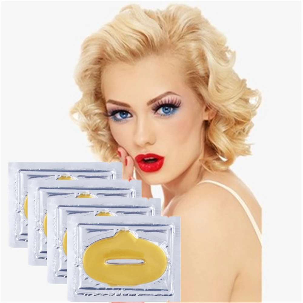 

Love Thanks 100% Real Gold Collagen Lip Mask Moisture Essence Patches for lips Plumper 1Pcs Wholesale