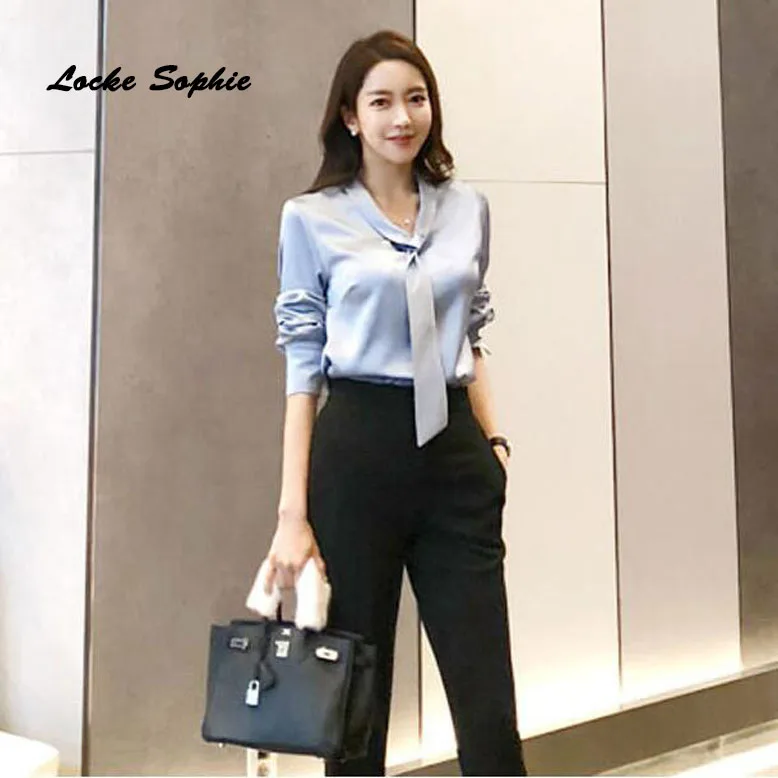 

2 piece set women Plus size tops and pants 2019 Summer fashion cotton blend Mosaic suits set ladies Skinny business suit twinset