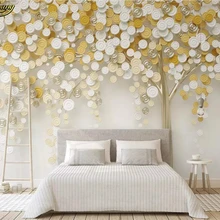 Обои на заказ, 3d 3d трехмерное дерево, золотое дерево счастья, обои для стен