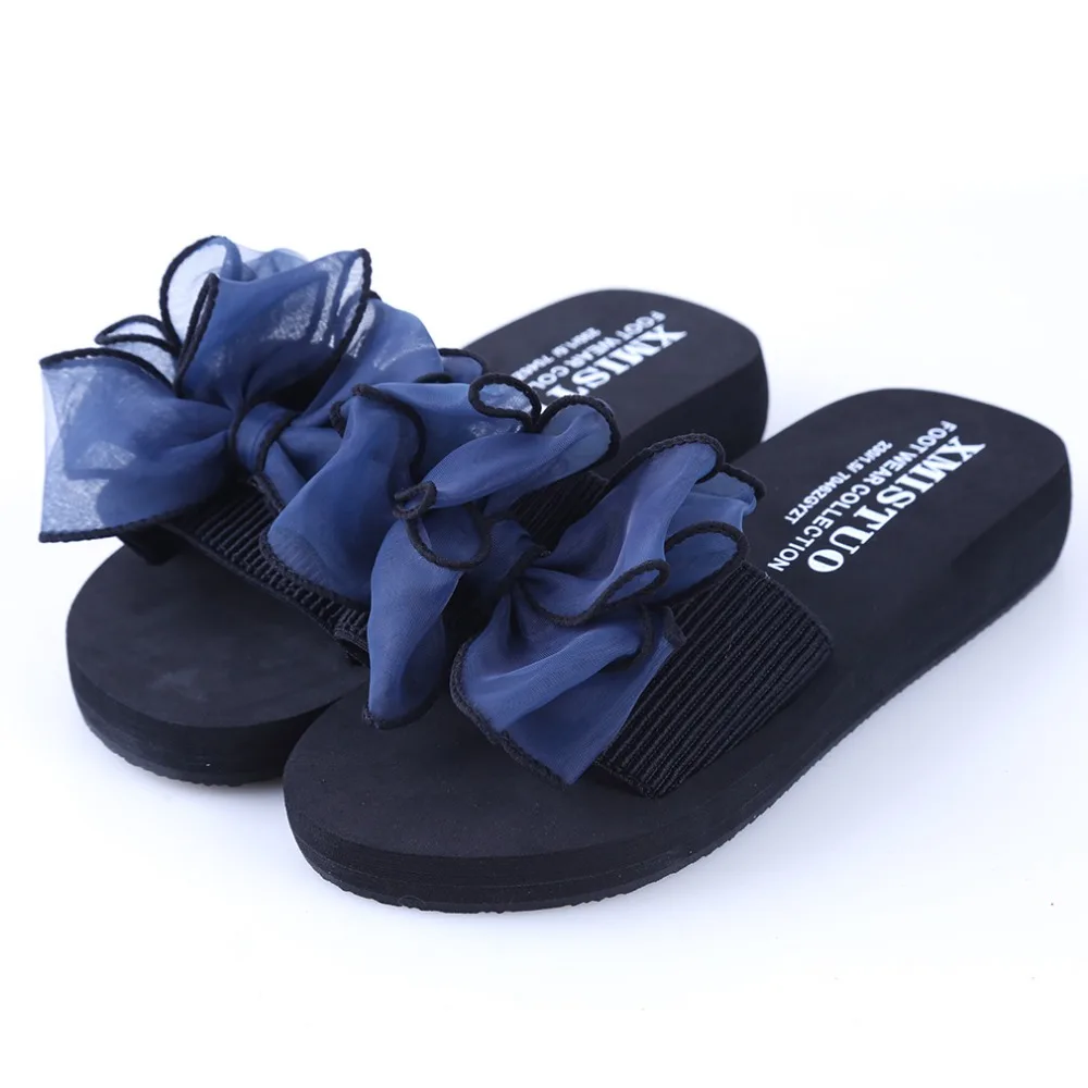 

1pair Summer Slippers For Women Flip-Flop Sandals Non-Slip Bow Platform Indoor Flip Flops Slippers Sandals Women Shoes
