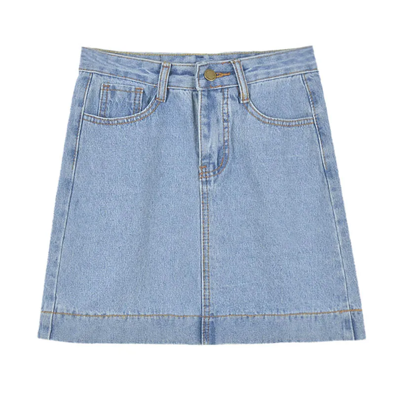 NiceMix 2019 новые летние модные юбки с высокой талией Женские Карманы джинсовая юбка на пуговицах женские Saias Большие размеры универсальные Casu