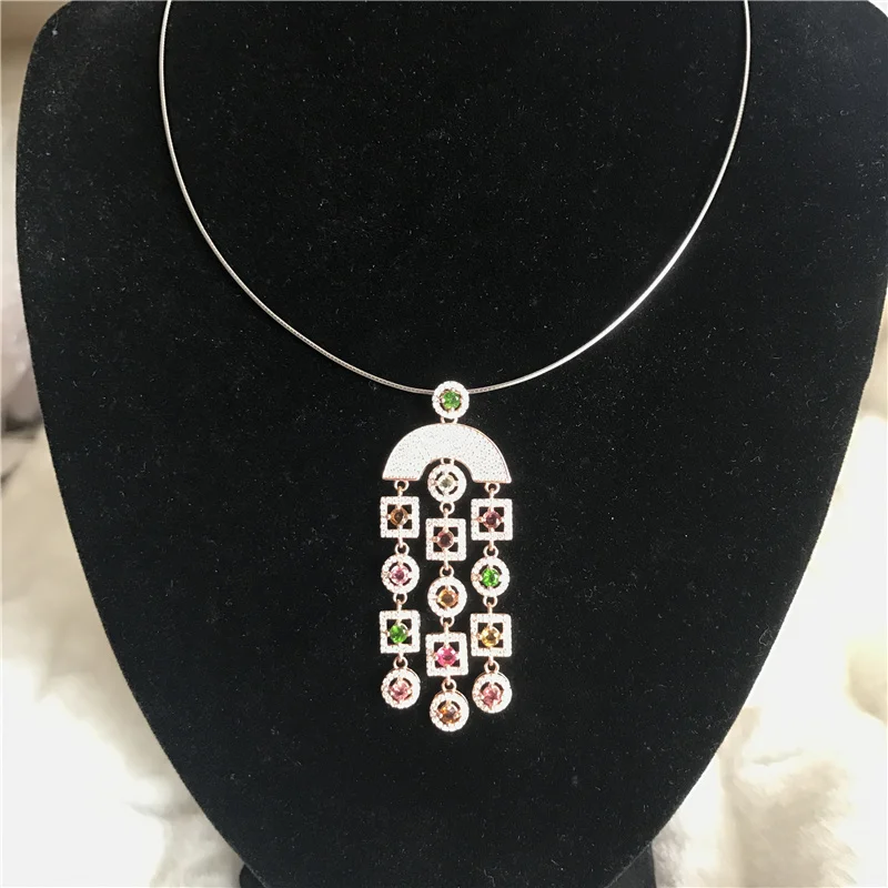 

AlooWay colorful stone Pendant choker necklace beautiful women's value collection