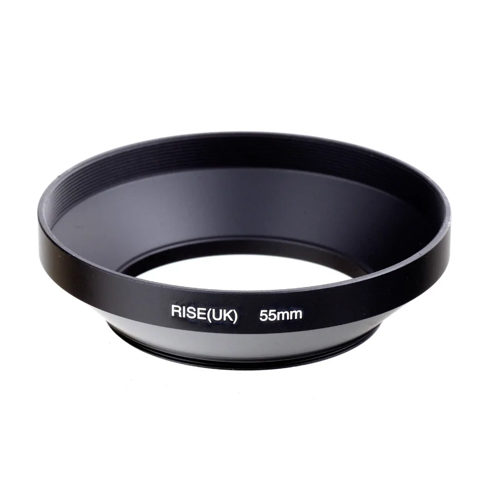 RISE(UK) Screw in Mount 55mm 55 mm Metal Wide Angle Lens Hood for Digital camera free shipping