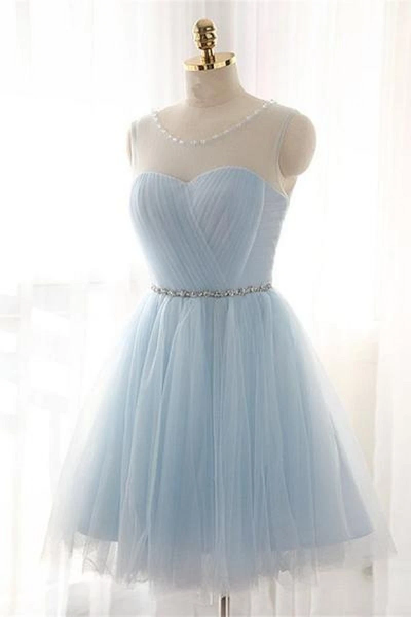 Robe De Soiree En Tulle Bleu Clair Pour Bebe Charmante Courte Perlee Simple Sur Mesure Aliexpress Robe De Soiree En Tulle Bleu Clair Pour Bebe Charmante Courte Perlee Simple Sur Mesure Aliexpress