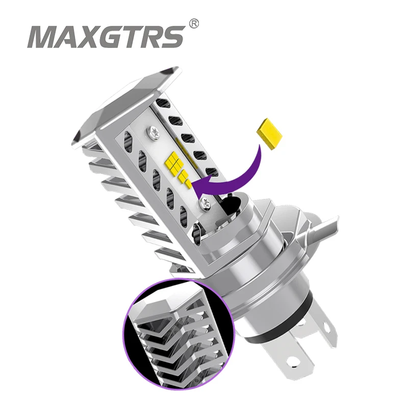 Высокая Мощность DC 9 V-32 V постоянного тока светодиодный H4 Hi Lo луч фары мотоцикла велосипед светодиодный Лампа мотоцикл Скутер луч IP67 белый 40 Вт 4000Lm