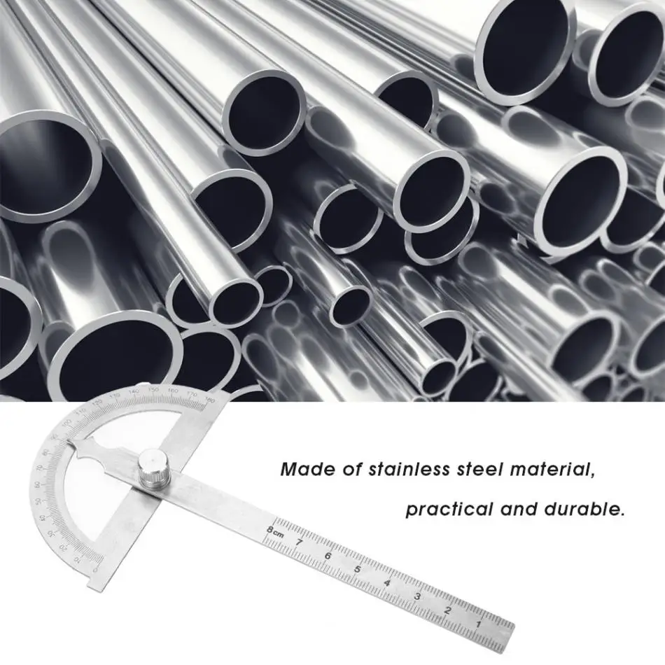 2 в 1: 0-180 градусов, нержавеющая сталь угломер, Гониометр угол видоискатель калибр 15 см линейка