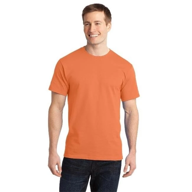 Port PC150 Mens Ring Spun Cotton Tees Orange Sherbet - Extra Large