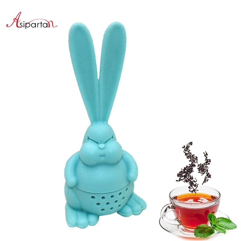 

Asipartan Cute Cartoon Rabbit Shape Reusable Leaf Filter Tea Infusers Tea Strainers For Tea Drinking Teaware Daily Necessities