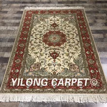 Yilong 4'x6' Восточный дома ковер турецкий дизайн ручной работы в китайском стиле; красные шерстяные ковры ручной работы(WY2109S4x6