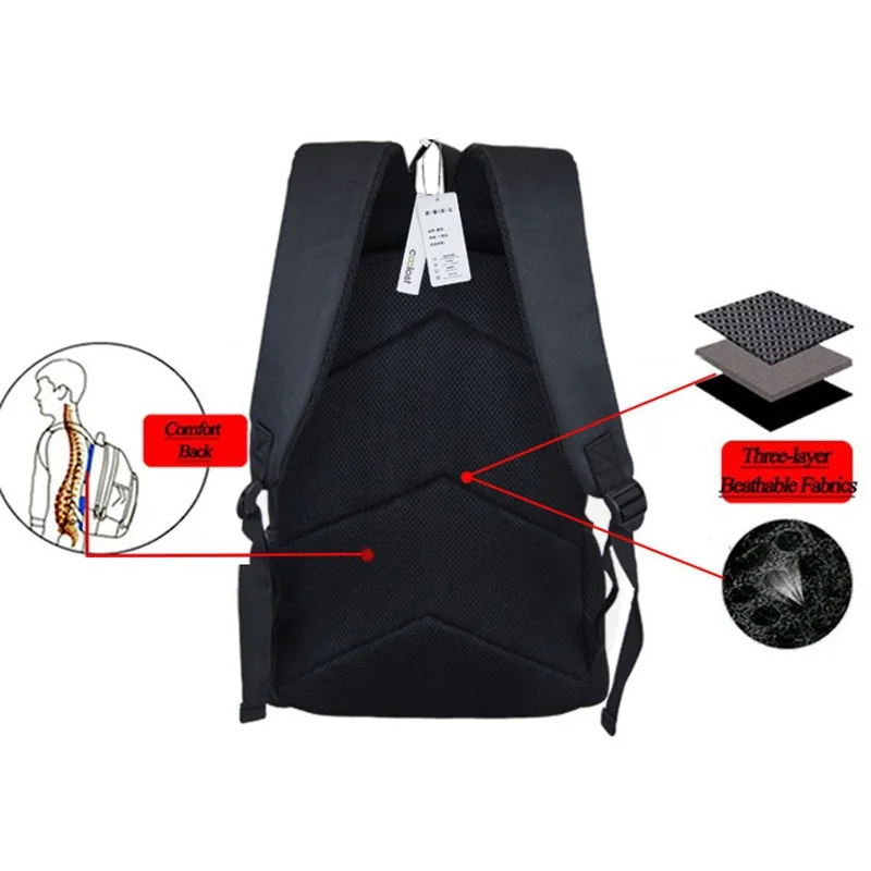 Great Black Nurse Backpack for Teenager Boys Girls School Bags Heartbeat Pattern Canvas Bag Men Travel Bag Student Bookbag