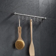 Крючок из нержавеющей стали настенный 7 Крючки для ванной и кухни вешалка для инструментов