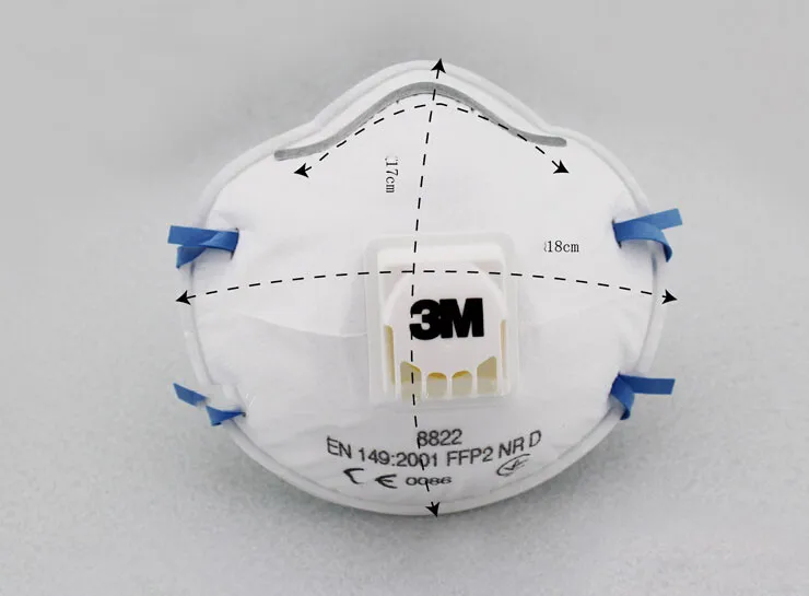 3 м 8822 маска 10 шт./лот респиратор анти PM2.5 маски FFP2 стандартные маски против промышленной пыли сертифицированные EN148: 2001 H012818
