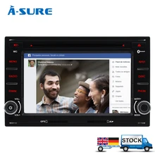 A-Sure In-Car GPS Sat Nav DVD Player 2 Din Navigation for VW PASSAT B5 JETTA BORA TRANSPORTER T5 GOLF 4 SHARAN FORD GALAXY SEAT