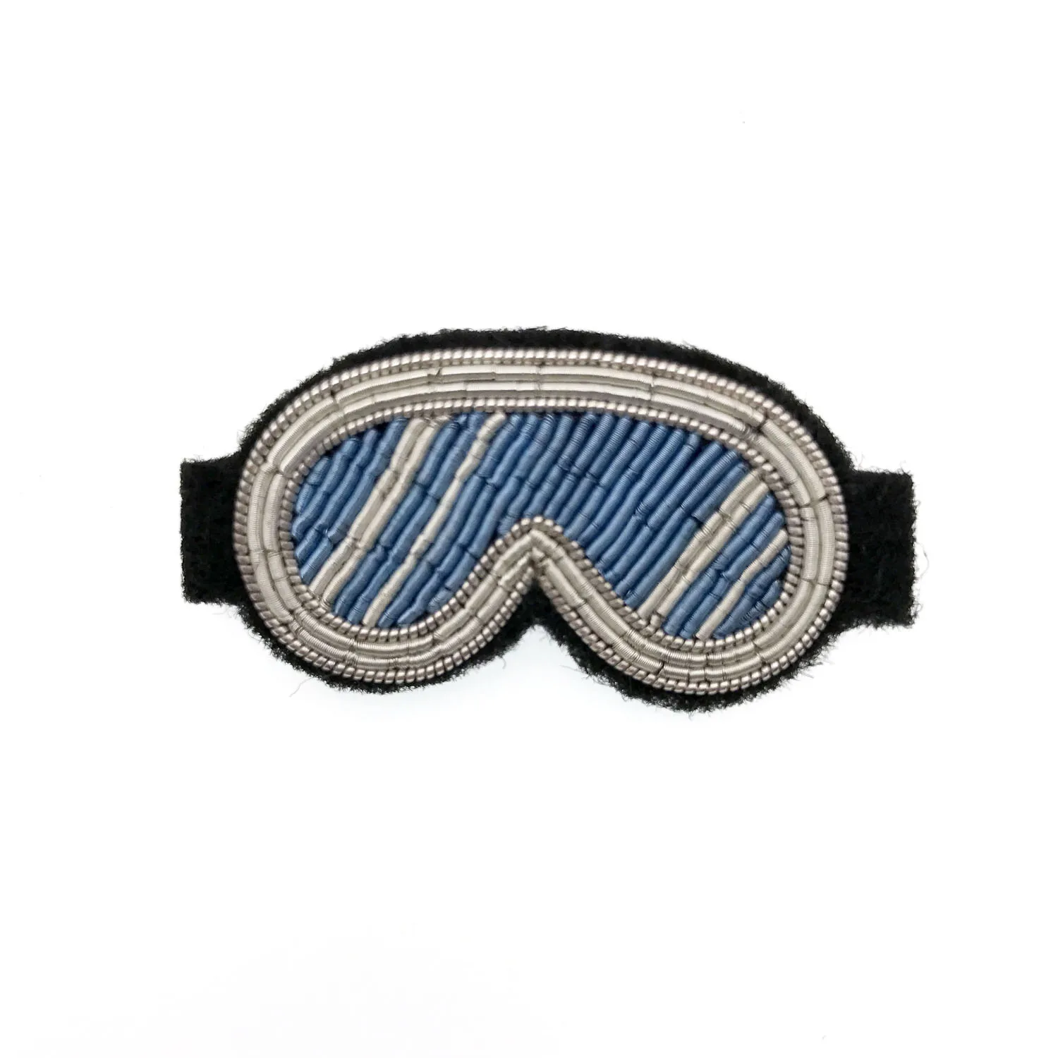 

Handmade bullion wire embroidery/Goldwork pin, Cartoon Badge Series Ski goggles~~~