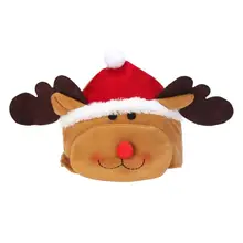 CharmDemon Hot Sale Christmas Elk Hat Cozy Soft Warm Santa Headgear st19