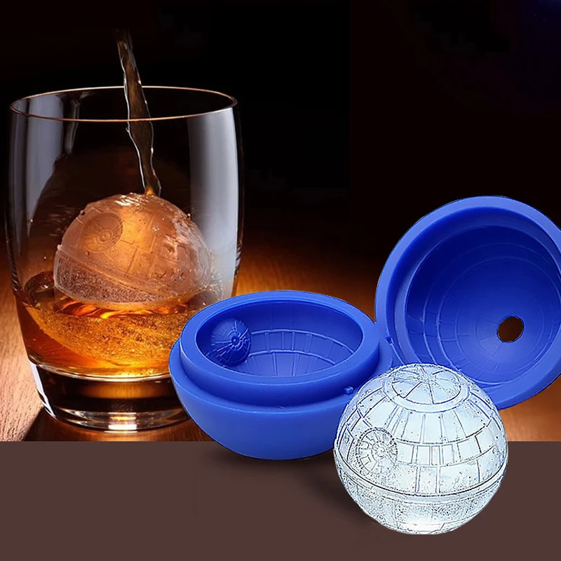 Whiskey Silicone Ice Cube Ball Maker Mold Sphere Mould Tray Bar Tool Blue Color