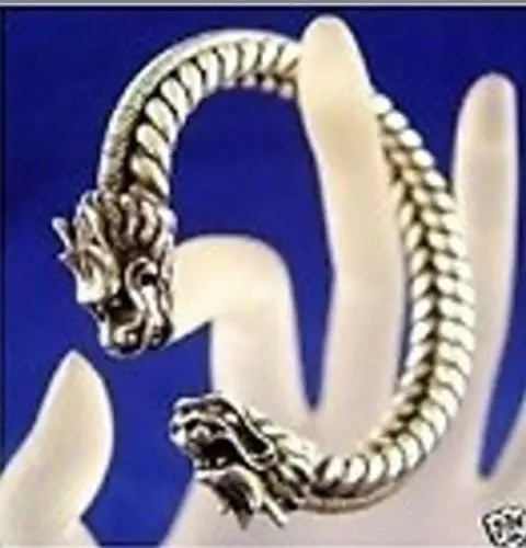 

Wholesale price 16new ^^^^Unique men's two dragons Tibetan silver bracelet \