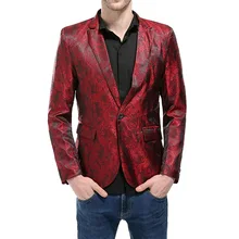 SHUJIN мужской блейзер с пайетками, Осенний Повседневный приталенный костюм на пуговицах, блейзеры, мужской костюм для свадебной вечеринки клуба, большие размеры