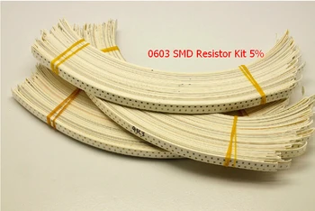 

0603 SMD Resistor Kit 5% 10ohm to 910Kohm 80 values*50pcs=4000pcs Chip Resistor Assorted Samples kit