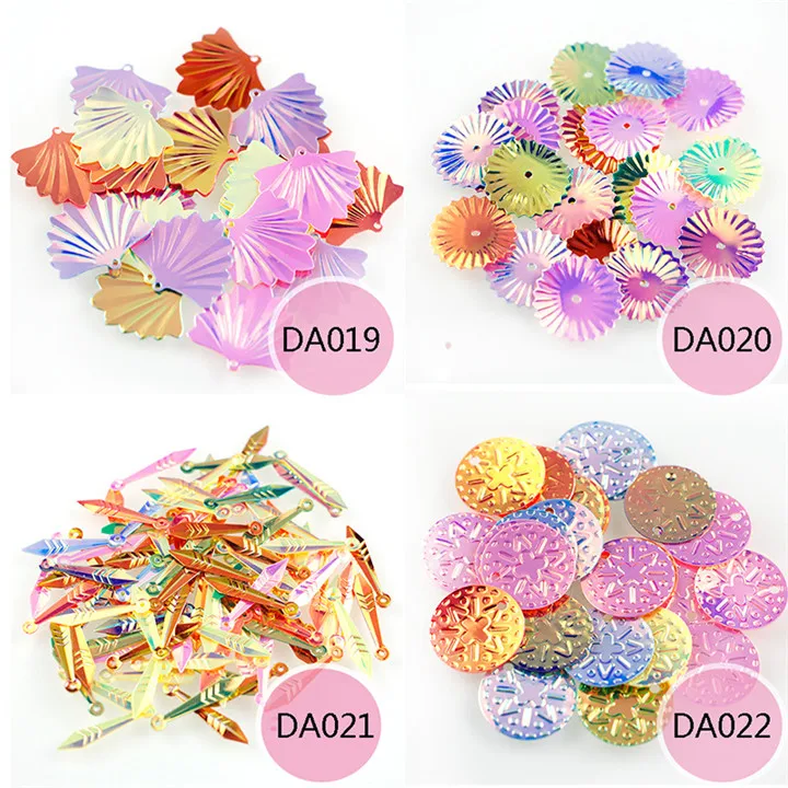 6 100gPack Multicolor Loose Sequins Paillettes Fittings For Costume Jewelery Sequins Handmade DIY Nails Sequin Sewing Accessories