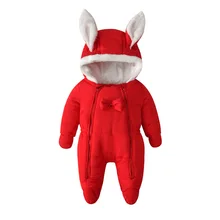 Orangemom Официальный магазин для новорожденных, зимние бархатные комбинезоны для младенцев, плотная теплая толстовка с капюшоном для маленьких мальчиков и девочек, одежда с героями мультфильмов